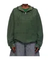 Jw Anderson Cotton Twill Pullover Jacket In Green