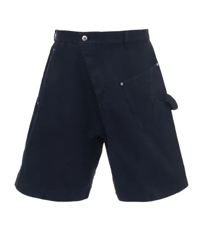 JW ANDERSON JW ANDERSON COTTON TWISTED WORKWEAR SHORTS