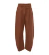 Jw Anderson Workwear Cotton Twill Twisted Seam Pants In Brown