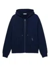 Jw Anderson Cotton Zip-up Hoodie In Blue
