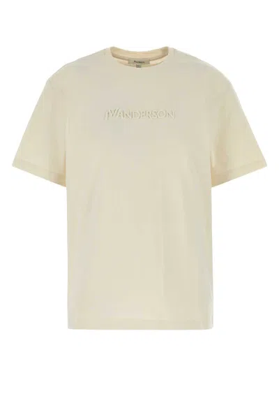 JW ANDERSON CREAM COTTON T-SHIRT