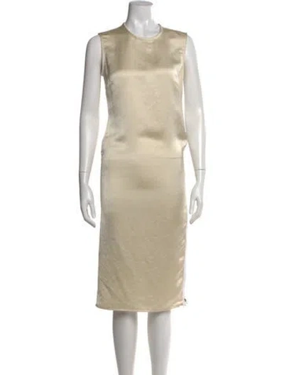 Pre-owned Jw Anderson Crew Neck Dress In White