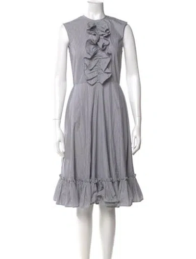 Pre-owned Jw Anderson Crew Neck Knee-length Dress In Black
