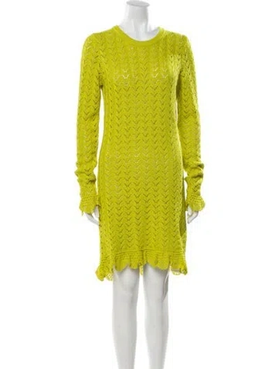 Pre-owned Jw Anderson Crew Neck Knee-length Dress In Green