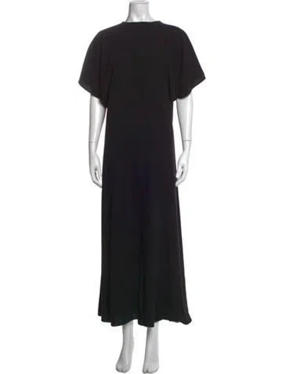 Pre-owned Jw Anderson Crew Neck Long Dress In Black