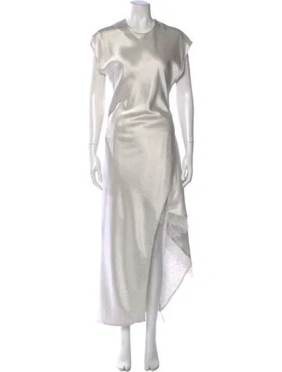 Pre-owned Jw Anderson Crew Neck Long Dress In Gray