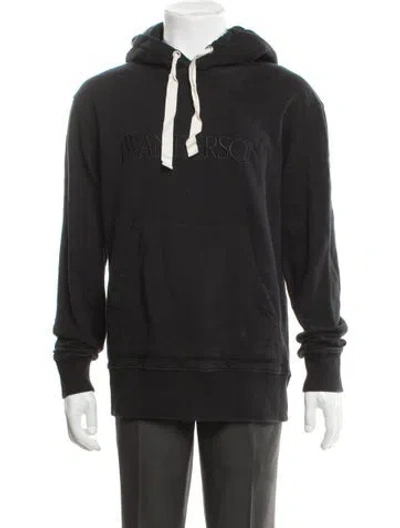 Pre-owned Jw Anderson Crew Neck Long Sleeve Hoodie In Black