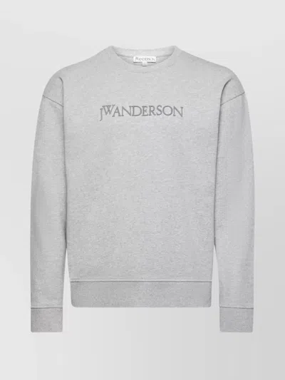 JW ANDERSON CREW NECK LONG SLEEVE MÉLANGE SWEATSHIRT