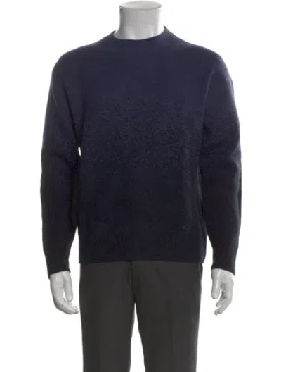Pre-owned Jw Anderson Crew Neck Long Sleeve Pullover In Blue