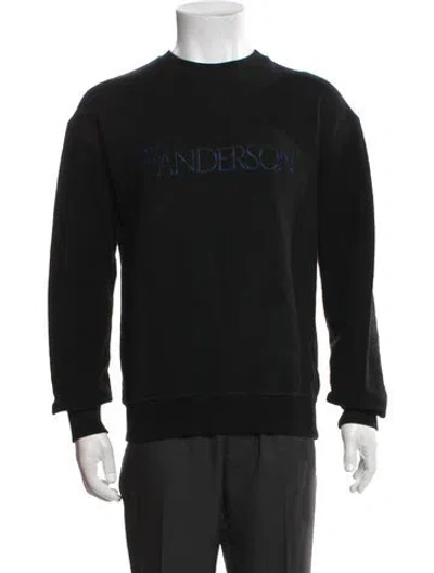 Pre-owned Jw Anderson Crew Neck Long Sleeve Sweatshirt In Black