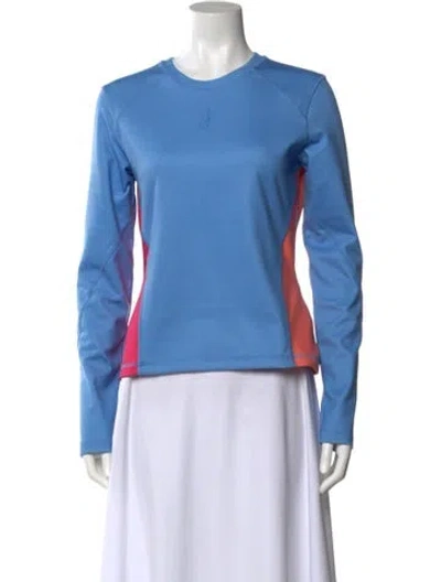 Pre-owned Jw Anderson Crew Neck Long Sleeve Sweatshirt In Blue