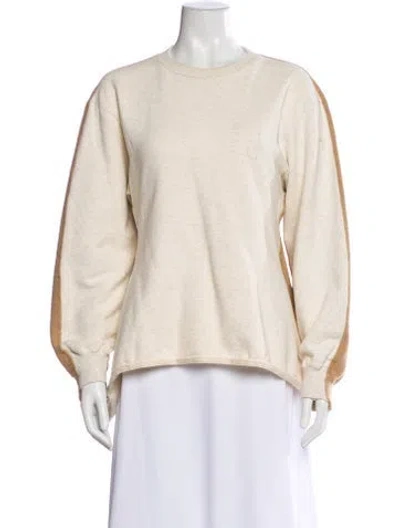 Pre-owned Jw Anderson Crew Neck Long Sleeve Sweatshirt In Brown