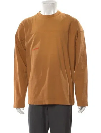 Pre-owned Jw Anderson Crew Neck Long Sleeve T-shirt In Brown