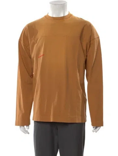 Pre-owned Jw Anderson Crew Neck Long Sleeve T-shirt In Brown