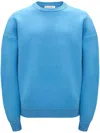 Jw Anderson Crew-neck Merino Jumper In Blue