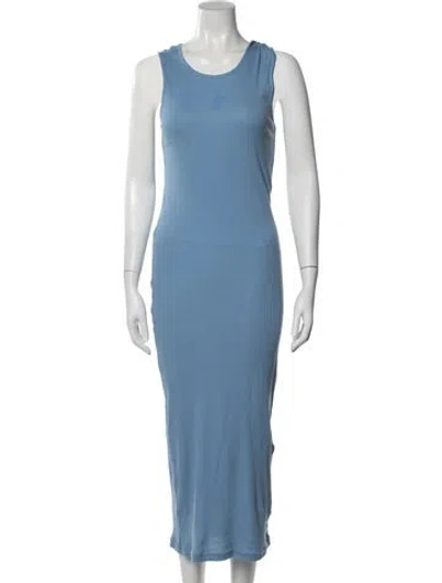 Pre-owned Jw Anderson Crew Neck Midi Length Dress In Blue