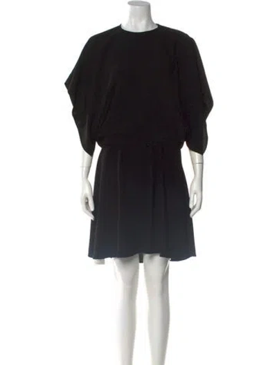 Pre-owned Jw Anderson Crew Neck Mini Dress In Black
