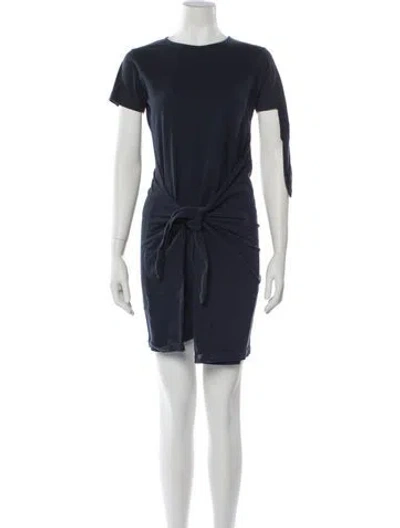 Pre-owned Jw Anderson Crew Neck Mini Dress In Blue