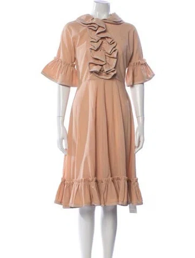 Pre-owned Jw Anderson Crew Neck Mini Dress In Neutral
