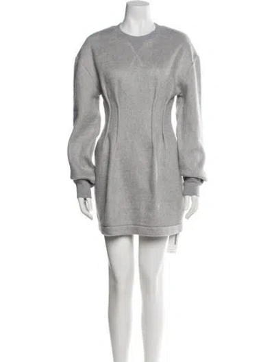 Pre-owned Jw Anderson Crew Neck Mini Dress W/ Tags In Gray