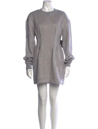 Pre-owned Jw Anderson Crew Neck Mini Dress W/ Tags In Grey