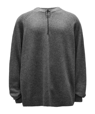 Jw Anderson Crew-neck Raglan-sleeves Jumper In Black