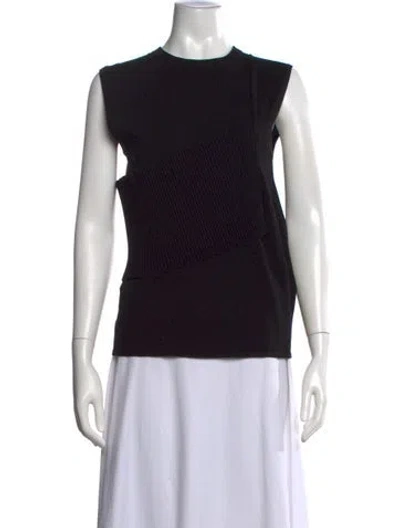 Pre-owned Jw Anderson Crew Neck Sleeveless Top In Black