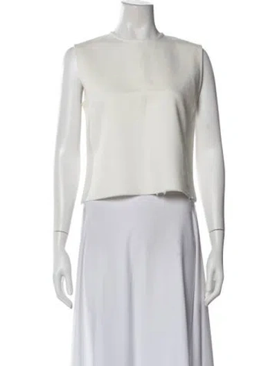 Pre-owned Jw Anderson Crew Neck Sleeveless Top In White