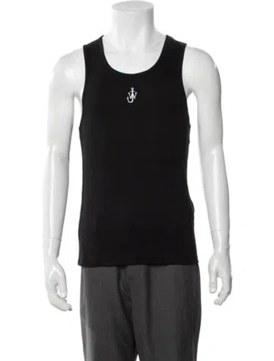 Pre-owned Jw Anderson Crew Neck Sleeveless T-shirt W/ Tags In Black