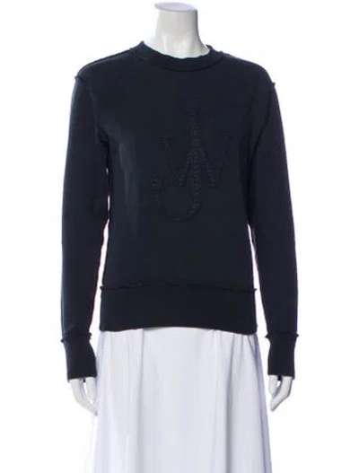 Pre-owned Jw Anderson Crew Neck Sweater In Blue