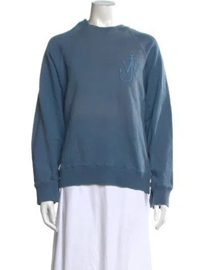 Pre-owned Jw Anderson Crew Neck Sweater In Blue