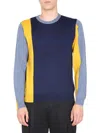 Jw Anderson Colour-block Long-sleeve Jumper In Blue