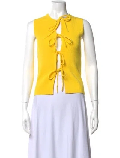 Pre-owned Jw Anderson Crew Neck Sweater In Yellow
