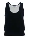 Jw Anderson Round-neck Chenille Tank Top In Black