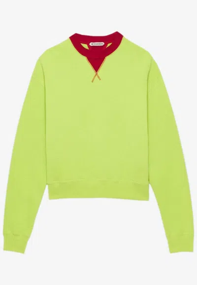 Jw Anderson Crewneck Sweatshirt With Contrasting-trim In White