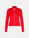 Jw Anderson Crimson Red Cotton Blend Turtleneck Sweater In Red