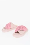 Jw Anderson Criss-cross Leather Slides With Platform Soles