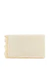 Jw Anderson Crochet Detail Rectangular Shape Clutch Bag In White