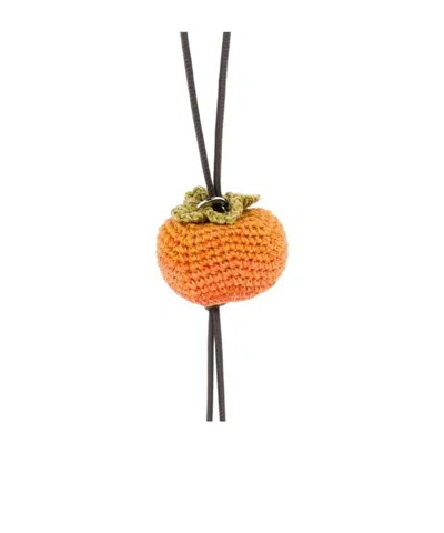 Jw Anderson Crochet Fruit-motif Belt In Orange