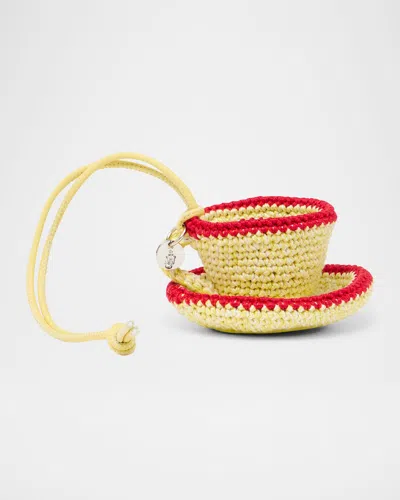 Jw Anderson Crochet Teacup Bag Charm