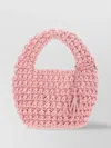 Jw Anderson Crocheted Cotton Popcorn Bucket Handbag