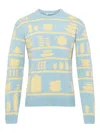 Jw Anderson Crockery-intarsia Wool Jumper In Blue