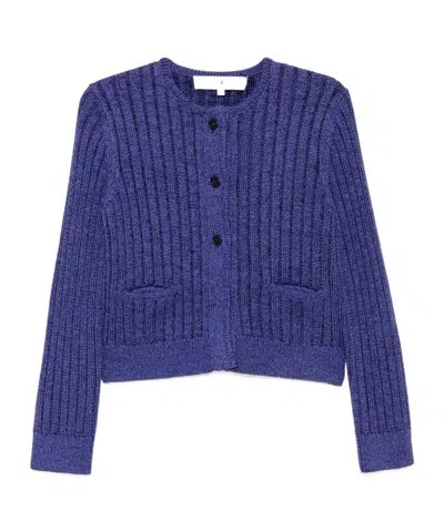 Jw Anderson Cropped Buttoned Cardigan In Blue