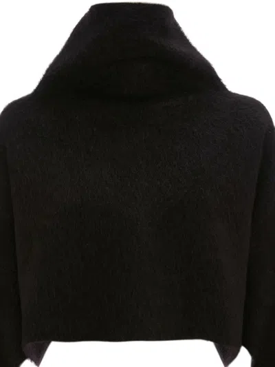 Jw Anderson Cropped Cutout Jumper In Black