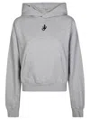 Jw Anderson J. W. Anderson Cropped Grey Hoodie With Relaxed Fit In Brown