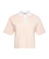 Jw Anderson Cropped Knitted Polo Top In Nude