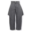 Jw Anderson Cropped Sculptural Jeans With Artistic Silhouette In Gray