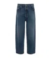 Jw Anderson Cropped Straight Leg Denim Jeans In Blue