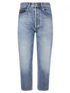 Jw Anderson J. W. Anderson Straight Leg Cropped Jeans In Mid Blue Denim