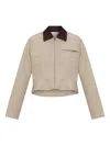 Jw Anderson Cropped Zip-front Jacket In Neutral